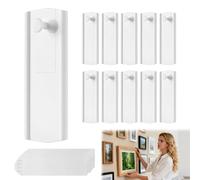 Sythrix Large Universal Frame Picture Hooks No Nails,10 Picture Hangers with 20 Picture Hanging Strips, Adhesive Picture Hooks Heavy Duty Wall Hanging Strips for Wall Frames on Home&Office (30 PCS)