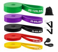 Sythrix Resistance Bands Set, 5 Levels Exercise Bands with Door Anchor, Handles, Carry Bag, for Strength Training, Yoga, Pilates, Home Gym Fitness Equipment