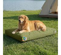 Sytopia 42 Inch Canvas Outdoor Dog Bed for Extra Large Dogs, Durable Dog Bed with Waterproof Machine Washable Removable Cover, Indoor Patio Pet Pad for Crate, Green