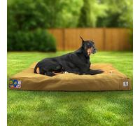 Sytopia 42-Inch Canvas Outdoor Dog Bed, Washable & Waterproof with Chew-Resistant Removable Cover, Ideal for Extra Large Dogs for Indoor, Outdoor, Crate, or Patio Use (Yellow)