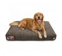 Sytopia 42 Inch Durable Dog Beds for Extra Large Dogs, Waterproof Pet Crate Pad with Machine Washable Removable Cover, Great for Indoor, Outdoor, Crate, Patio Use, Brown