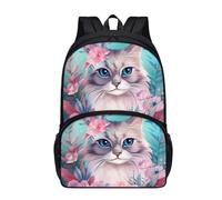 SYtrade Cute Animal Backpack Kids Personalized Bookbags for School Rucksacks, Grey Persian Cats, M, Rucksack Backpacks