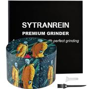 Sytranrein Herb Grinder,2.5inch 4 Parts Spice Grinder with Pollen Catcher, Color Painting Metal Grinder for Dry Herb and Spices (Green)