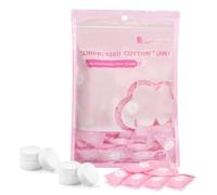 SyuCeia Compressed Towels - 100PCS Compressed Towel Tablets,Disposable Compressed Face Towels Tablets,Portable Face Towel Mini Tablets Cotton Coin Tissue for Travel, Hiking, Camping, Sport (Pink)