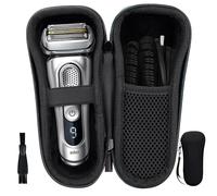 SyuCeia Travel Shaver Organizer - EVA Hard Protective Holder for Braun Series 3/5/6/7/8/9 Electric Shavers, Compact & Durable Design for Men’s Grooming Essentials, Fits All Accessories (Black)