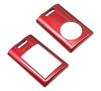 SYudwen Smart Remote key shell Key Fob Cover Hard Plastic Shell Compatible With CadiIIac 2008-2011 DTS/STS, 2009-2014 CTS/SRX, 2013-2014 XTS/ATS, Chevy 2014-up C7 Corvette (Red)