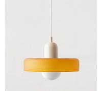 SYUFRE Mid Century Pendant Lamp Colorful Ceiling Pendant Light with Glass Shade Vintage Pendant Lighting Iron and Glass Pendant Light Fixtures for Bedroom Living Room Kitchen Hallway (Color : D, Siz