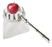 SYUFRE Telescopic Fruit Picker 5M with Pole, Fruit Picking Tools 16Cm Basket Fruit Grabber Fruit Picker Catcher Fruit Picker Tool Non-slip Handle for Apple Pear Lemon Orange 5M