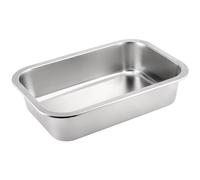 SYUTBOU Baking Tray, Stainless Steel Baking Tray, 32 x 22 cm, Grease Pan, Oven, Baking Tray, Rectangular, Deep Fat Pan, Stainless Steel, Rectangular Baking Mould for Cooking, Baking, Cutlery