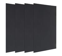 SYUTBOU Pack of 4 A4 Black Acrylic Sheet, 3 mm Thick Plastic Sheet, 297 x 210 mm Plastic Panels for Crafts, Model Making