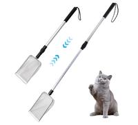 Syutokul Cat Litter Scoop Metal 35.4" Extendable Long Handle Kitty Litter Scooper 5MM Fine Mesh Detachable Metal Scoop with Rubber Grip Non-Stick Shovel for Sifting Style 2