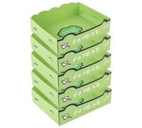 Syutokul Disposable Cat Litter Box Foldable Travel Litter Box, 5-Pack Green | Thick Leak-Proof Paper, Foldable for Travel, Use-and-Toss, Ideal for On-the-Go Cats