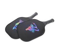 SYUULCOI 2Pcs Portable Carbon Fiber Paddle Ball Game Training Sport Equipment