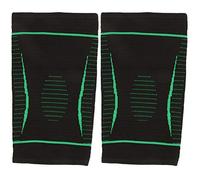 SYUULCOI 2Pcs Unisex Nylon Knitting Kneecap All Sides Breathable Keep Warm Running Sport Kneepad (Green S Code)