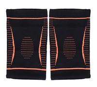 SYUULCOI 2Pcs Unisex Nylon Knitting Kneecap All Sides Breathable Keep Warm Running Sport Kneepad (Orange S Code)