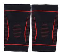 SYUULCOI 2Pcs Unisex Nylon Knitting Kneecap All Sides Breathable Keep Warm Running Sport Kneepad (Red S Code)