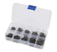 SYUULCOI 500pcs Fishing Hooks Set Carbon Steel Single Circle Fishhook Fly Fishing Carp Hooks (Black)