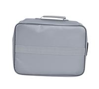 SYUULCOI Fireproof Document Bag Pouch Portable File Safe Organizer Large Capacity Storage Box Case with Lock (Silver)