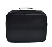 SYUULCOI Fireproof Document Bag Pouch Portable File Safe Organizer Large Capacity Storage Box Case with Lock (Black)