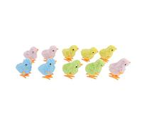 SYUULCOI for Clockwork Chick Toy, For Cats Kittens Toddlers, Cute Fun Colorful Stuffed Chick, Hopping Wind Up Toy, 10Pcs Set