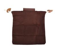 SYUULCOI Foraging Pouch, Durable Canvas and Leather, Foldable Design, Belt or Backpack Attachment, for Outdoor Fruit Picking and Collecting (Dark Brown)