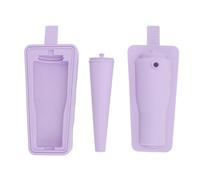SYUULCOI Ice Cube Form Integrated Multifunctional Silicone Whiskey Cocktail Ice Maker for Juice (Purple)