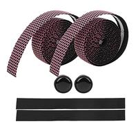SYUULCOI Mountain Bike Handlebar Wrap AntiSlip Bar Grip Tape with 2Pcs Bar Plugs (Pink)