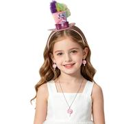 Sywiyi 4 Pcs Rainbow Feather Top Hat Outfits Christmas Party Outfit Festival Accessories Boho Chic Jewelry Pink One Size