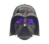 Sywiyi Helmet Halloween Christmas Pv Darth Vader Mask for Cosplay Party Robe Birthday Act Cape Box Black with Light One Size