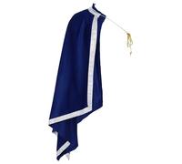 Sywiyi Men's Retro Trim Renaissance Cape Half Shoulder Gladiator Cloak for Knight Warrior Cosplay Blue One Size