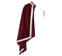 Sywiyi Men's Retro Trim Renaissance Cape Half Shoulder Gladiator Cloak for Knight Warrior Cosplay Burgundy One Size