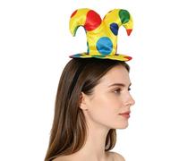 Sywiyi Unisex Clown Headband Polka Dot Top Cap Circus Hat | Clown Accessories,Halloween Props,Polka Dot Magic Cap,Carnival Headband,Carnival,Lightweight and Durable,Jester Costumes