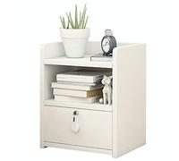 Sywlwxkq Bedside Table, Bedside Cabinets, Large Countertop And 1 Drawer,Lockable Design,Easy To Install,L33X W26X H40cm (Color : B)