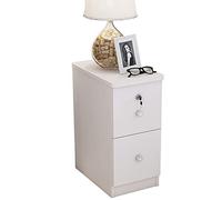 Sywlwxkq Bedside Table, Storage Box 2 Drawer Design,More Storage Space,Lockable Design,Easy To Install,L20 X W39 X H50cm (Color : B)