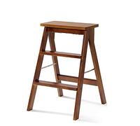 Sywlwxkq Kitchen Wooden Step Stool Ladder For Adults Solid Wood Folding Stepladder Portable Fold Up Footstool Multifunction Small Stool Bench