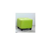 Sywlwxkq Ottoman Square Foot Stool Oil Wax Leather Footstool Soft Footstool Shoe Change Stool Anti-Slip Footstool Easy to Clean Footstool, Fresh green-30 * 30 * 25cm