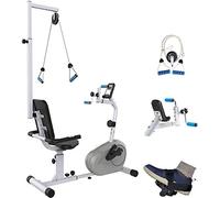 Sywlwxkq Recumbent Exercise Bike with Adjustable Resistance, Motorized Leg and Arm Pedal Exerciser, Stroke Rehabilitation Equipment Upper and Lower Extremity Physiotherapy