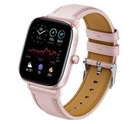 Syxinn 20mm Leather Strap for Amazfit GTS and Bip Series - Compatible With GTS 2/3/4, Bip 3/S/Lite, and Active Models - Band Bracelet for Women and Men