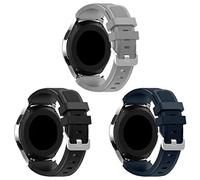 Syxinn Compatible with Strap Galaxy Watch 3 45mm/Gear S3 Frontier/Classic/Galaxy Watch 46mm Straps Band 22mm Soft Silicone Replacement Wristband Sport Bracelet for Gear S3/Moto 360 2nd Gen 46mm