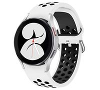 Syxinn Strap for Samsung Galaxy Watch 4/5/6/7, 20mm, Black, Silicone Band, Waterproof, Breathable, Lightweight, Compatible with Galaxy Watch 4 40mm 44mm, Classic 46mm 42mm, 6 43mm 47mm, 5 Pro 45mm