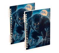 SyXIOP A5 size Blue King Kong spiral notebook wide 8.3" x 5.7", sturdy composition notebook wide ruled 60 sheets for school&office 2 pack