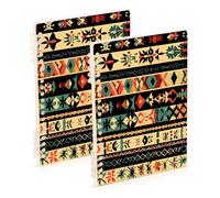 SyXIOP A5 size Boho Traditional Ethnic Patterns notebooks spiral 8.3" x 5.7", wire-bound spiral notebooks wide ruled 60 sheets for diary&to do list 2 pack