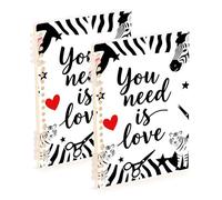 SyXIOP A5 size zebras Print Love Heart notebook spiral 8.3" x 5.7", sturdy subject college ruled notebook 60 sheets for working&classroom 2 pack