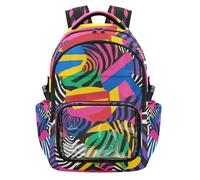SyXIOP Abstract Art Colorful Clear Backpack Water-Resistant Bookbag Backpack with Reinforced Strap for Student School Workout, Age 7-18 regalos de navidad para ninas