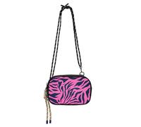 SyXIOP Animal Skin Leopard Purple Black Cross Body Bag Women Comfort with Adjustable Strap Small Handbags Take a walk