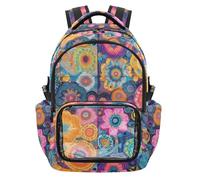 SyXIOP Art Flower Colorful Clear Kid Backpack Lightweight Casual Sports Backpack Workout Bag for Boys Girls Kids, Age 7-18 mochilas de ninas para escuela