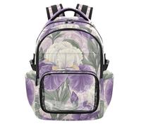 SyXIOP Beautiful Pinkish-white Flowers Kids Clear Backpack for School Heavy Duty Casual Backpack Travel Bag for School College Work, Age 7-18 mochilas escolares negras