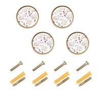 SyXIOP Beauty Polar Bear White Cabinet Pulls and Knobs Knobs and Pulls 1.26 Inch (32mm) for Hall 4 Pack