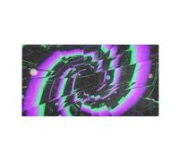 SyXIOP Black and Purple Spiral Geometric Pattern decorative slip mildew resistant soft rug non slip for restroom accessories 39x20in alfombra para ba?o