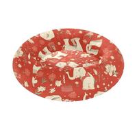 SyXIOP Bohemian Red Elephants Anxiety Relief Pet Dog Bed fluffier Cat Cave Bed for Small Size Pets Sleeping camas para perros grandes